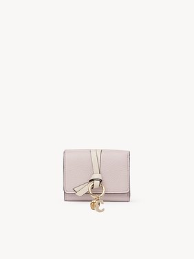 Mini Alphabet tri-fold in grained leather Grained & shiny calfskin
Pink - Beige