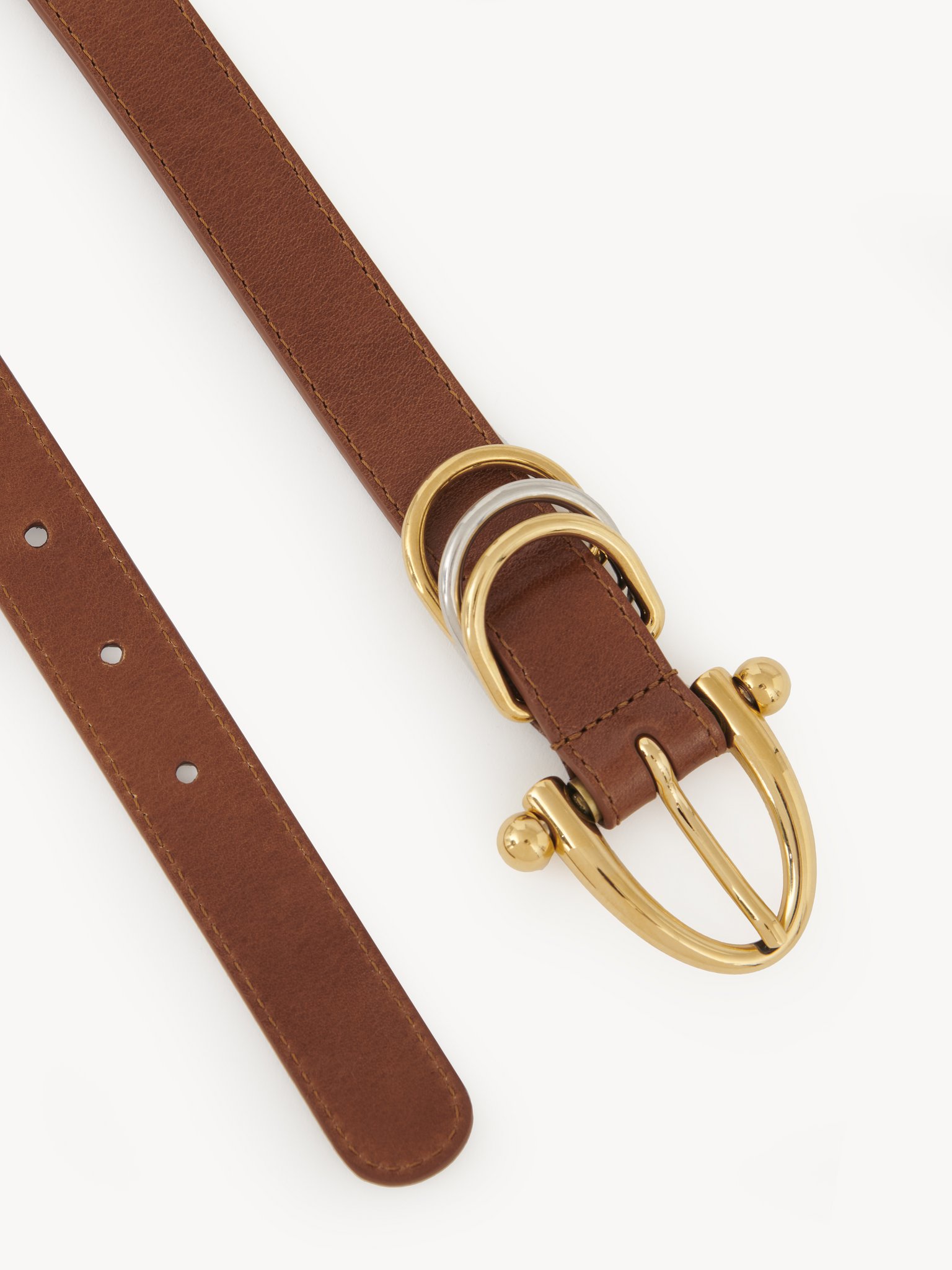 The Chloé Bracelet belt Soft calfskin & brass
Clay Brown Product detail