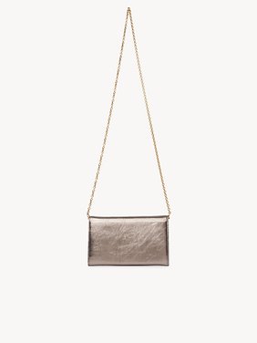 Chloé Iconic flap wallet on chain in metallised leather Metallized calfskin
Shiny Grey Top view of the product