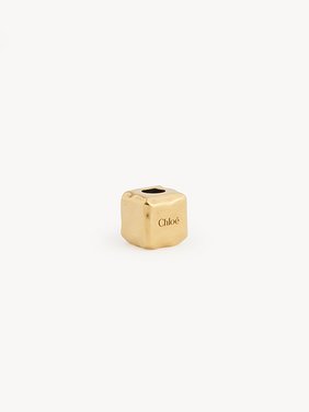 Cube Dice bracelet charm in brass  Brass
Gold