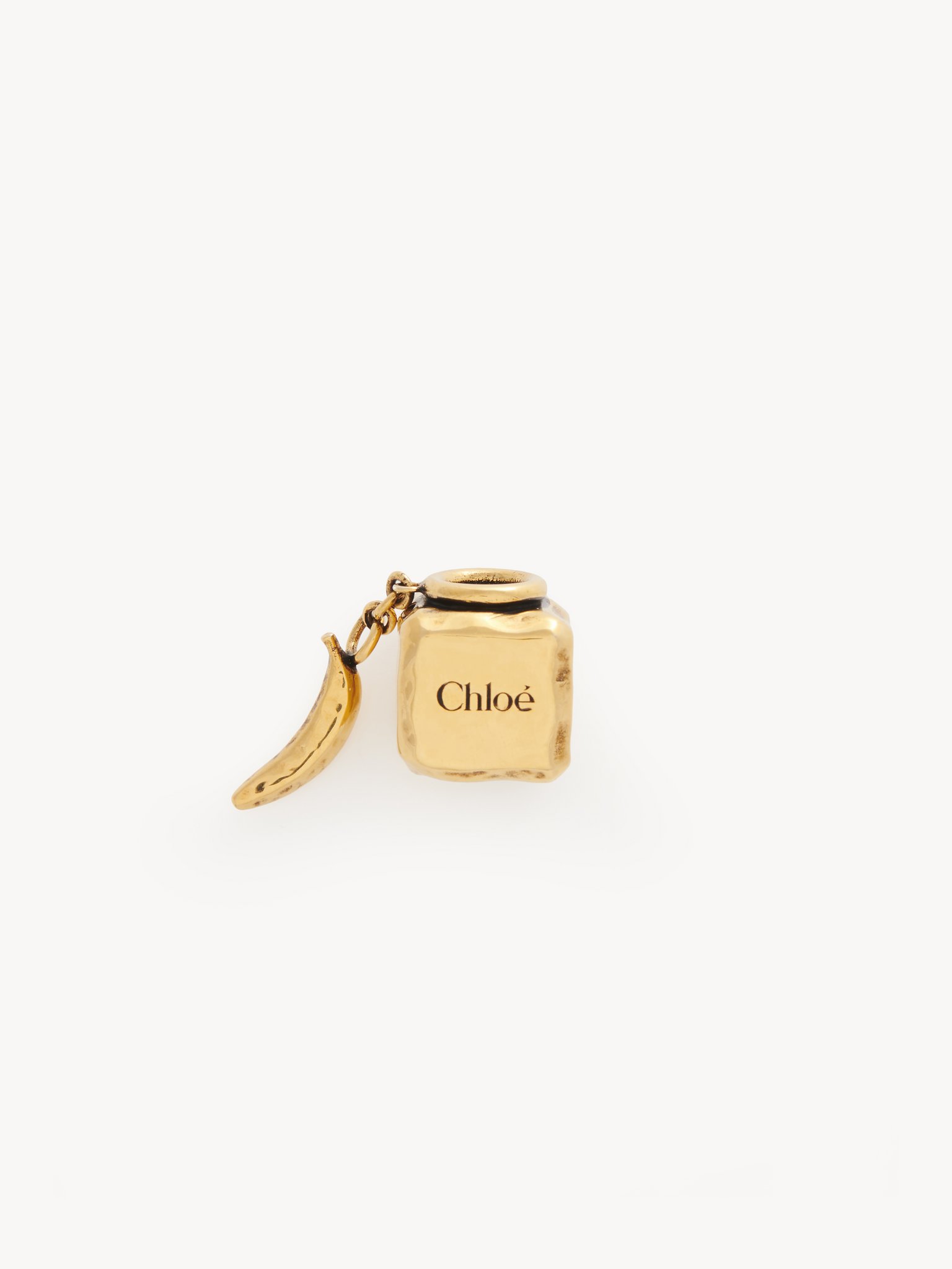 Cube Banana Dice bracelet charm in brass  Brass
Gold