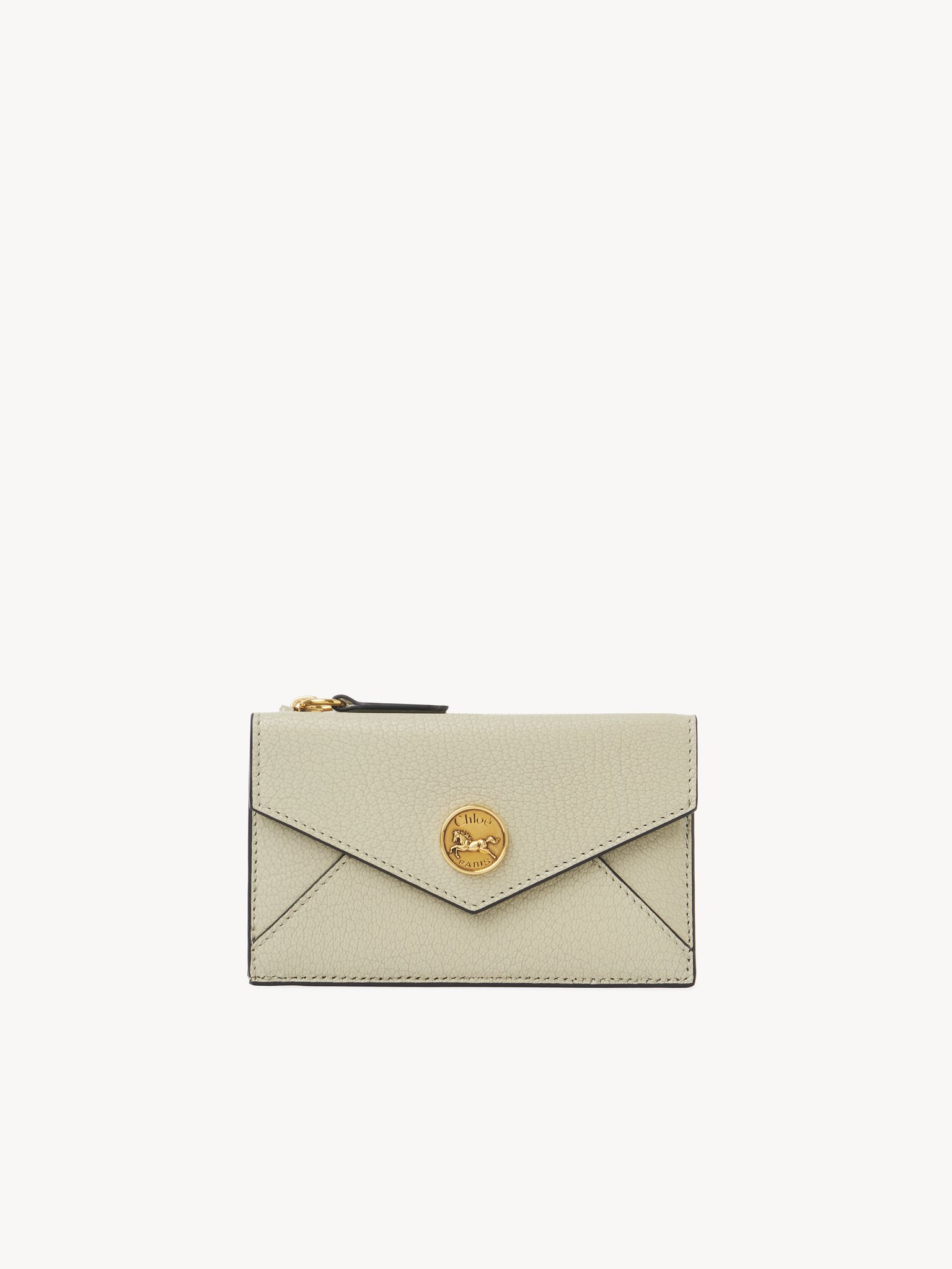 Small Envelope purse with card slots in grained leather Grained goatskin
Smoky Beige