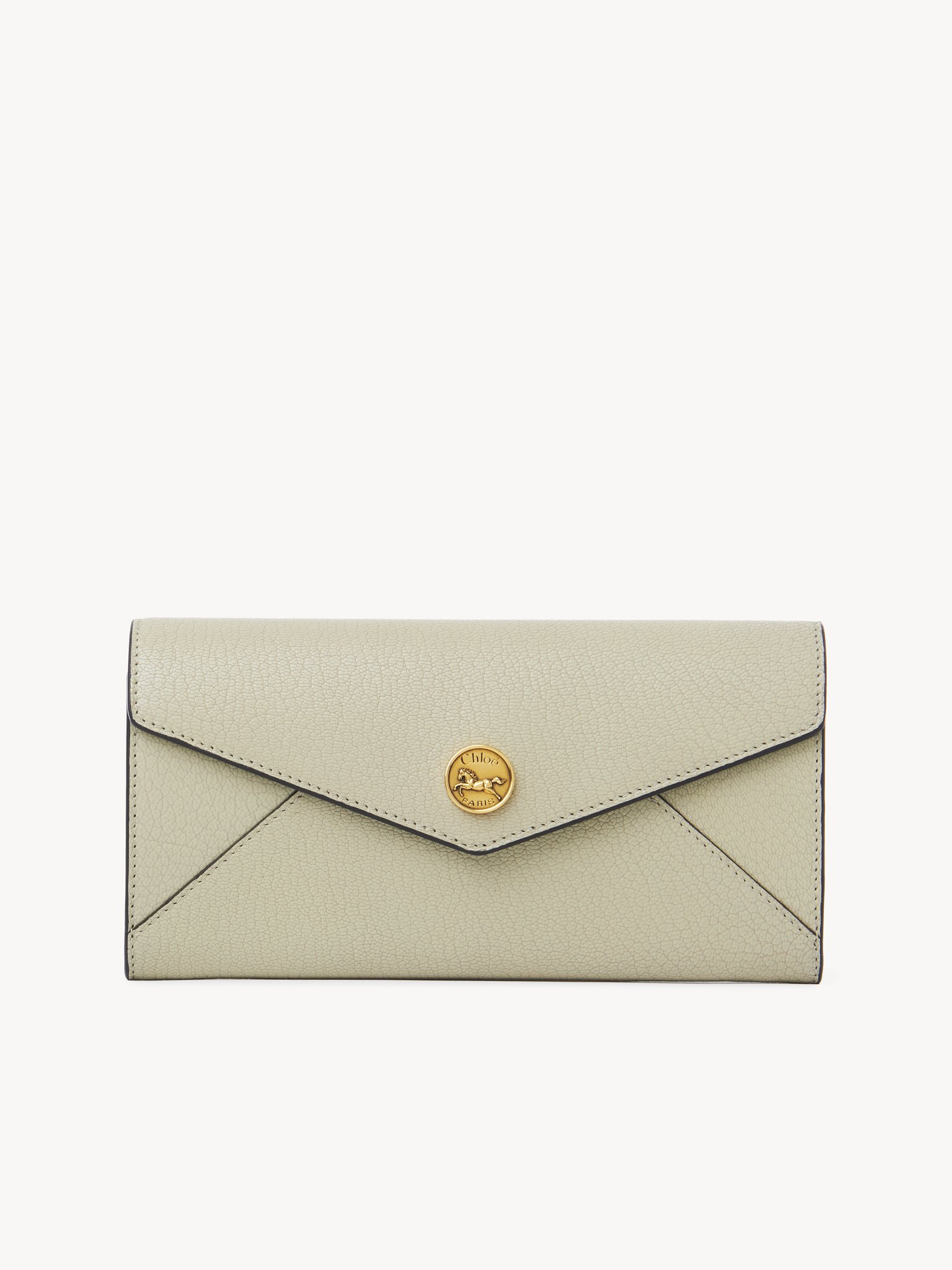 Envelope long wallet with flap in grained leather Grained goatskin
Smoky Beige