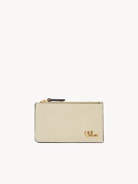 Small Chloé Iconic purse with card slots in croco-effect leather Croco-effect calfskin
Vegetal Beige