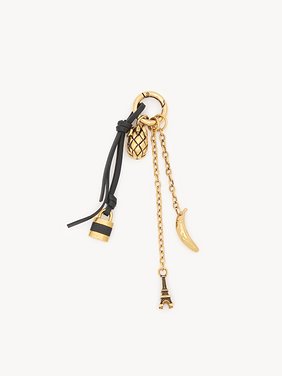 Miniatures bag charm in brass & leather Brass & calfskin
Gold