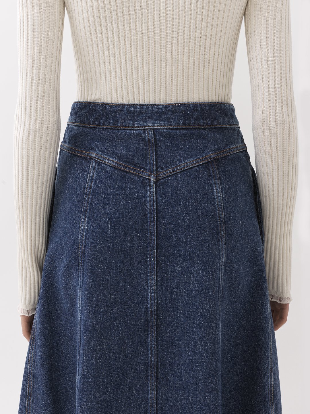 Chloe denim midi outlet skirt