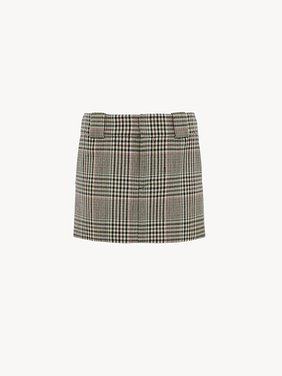 Tailored mini skirt in Prince of Wales wool Lower-impact Prince of Wales wool
Multicolor