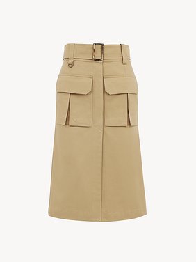 Saharienne midi skirt in cotton gabardine Cotton gabardine
Past Khaki