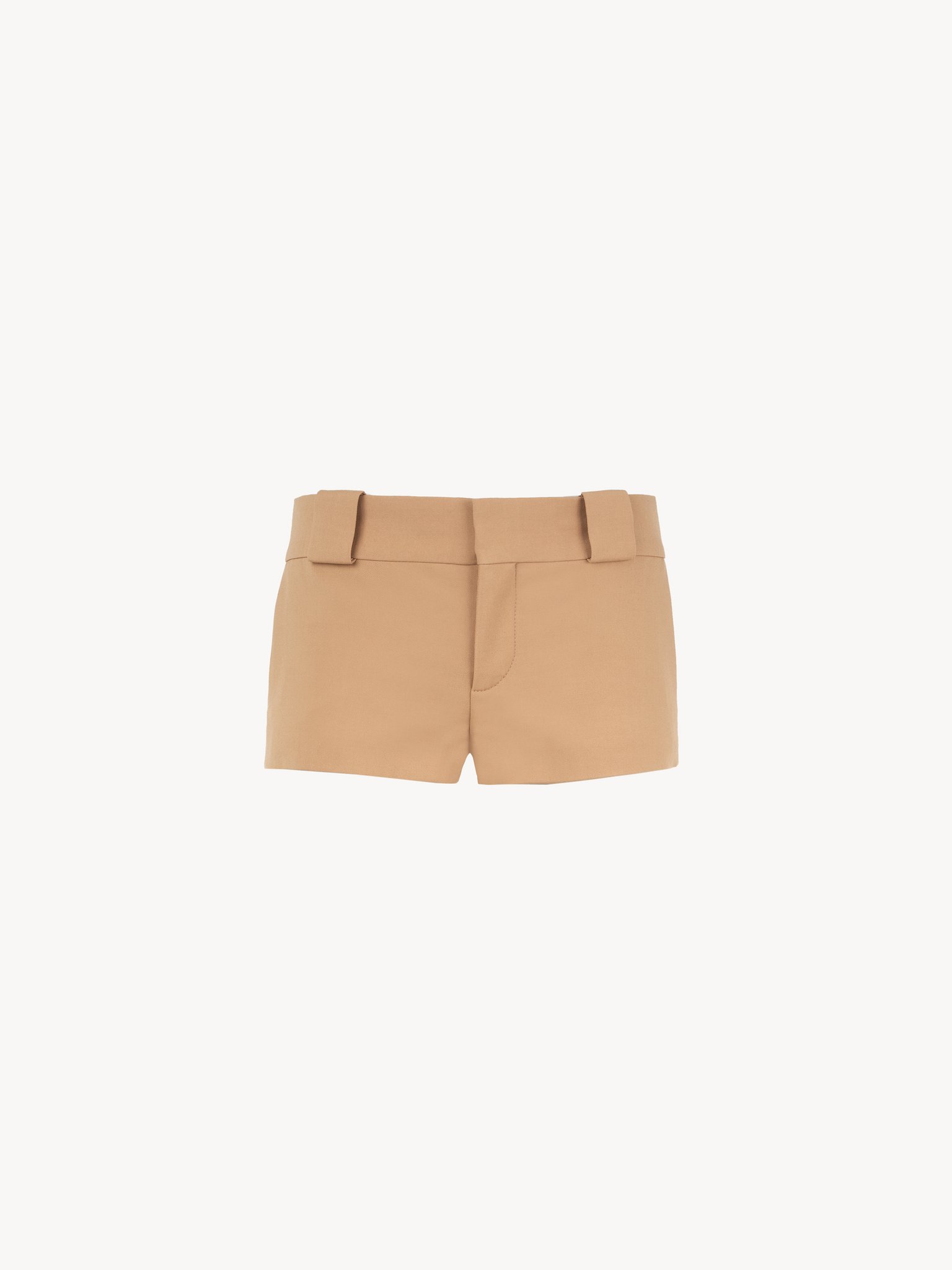 Tailored mini shorts in wool grain de poudre Lower-impact wool gabardine
Mustard Brown