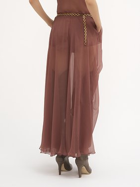 Flou midi skirt in silk mousseline Organic silk mousseline
Woodrose 