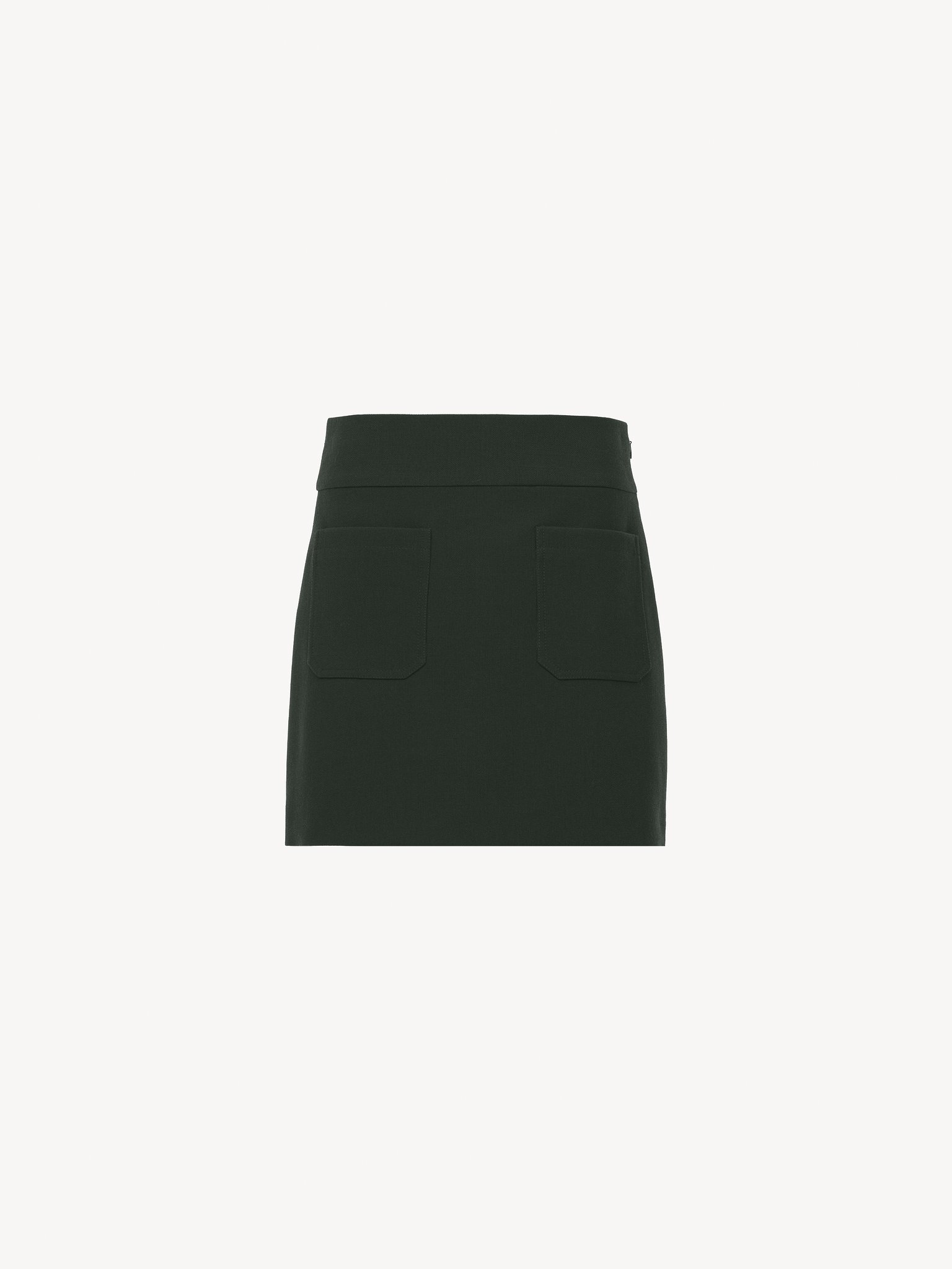 Tailored mini skirt in wool crêpe Lower-impact wool crêpe
Nightfall Green