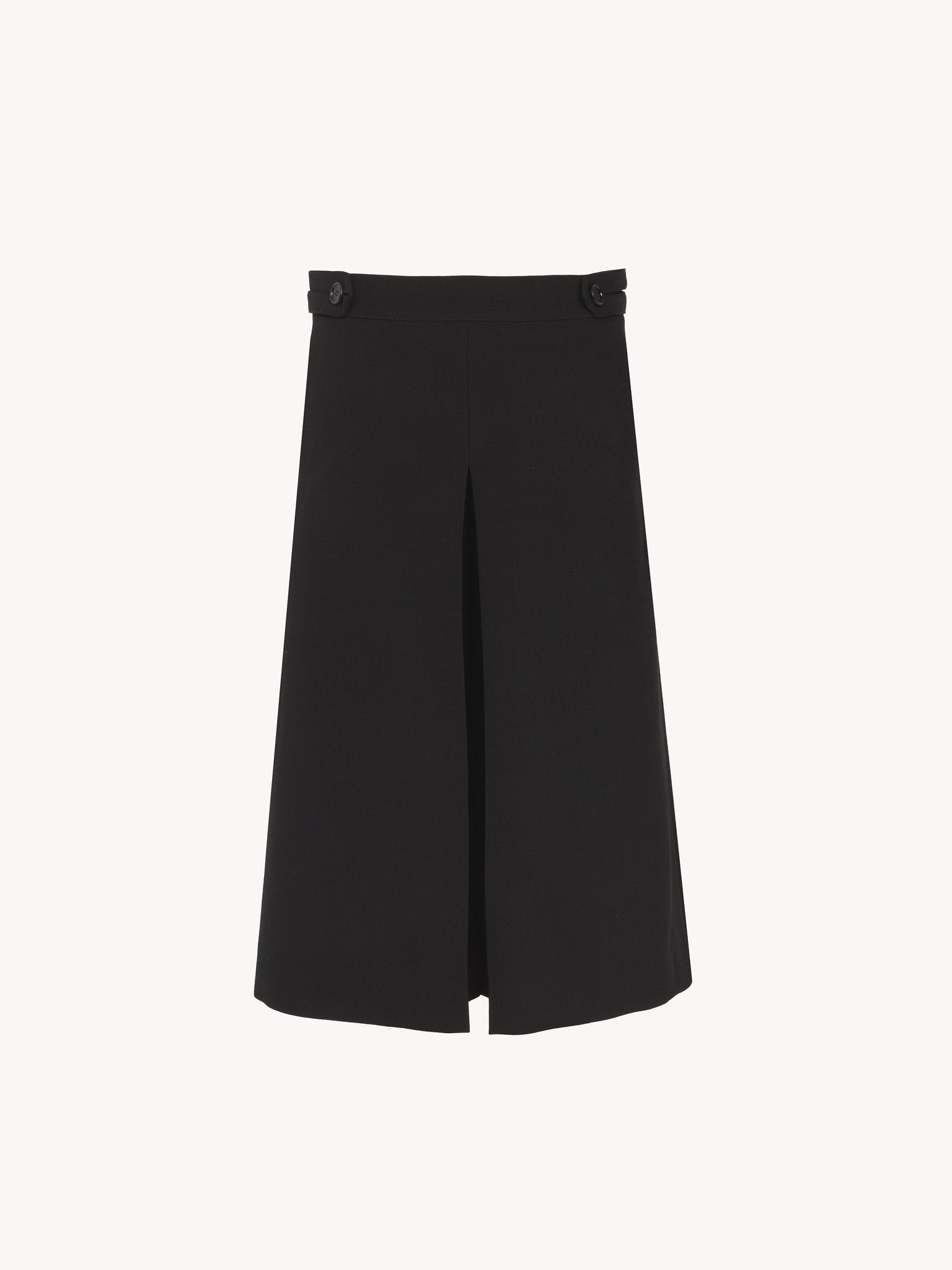 Tailored culottes in wool crêpe Lower-impact wool crêpe
Black