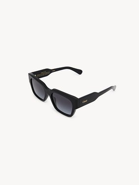 Gayia sunglasses Black recycled acetate & bio-based nylon
Gradient gray/green lenses