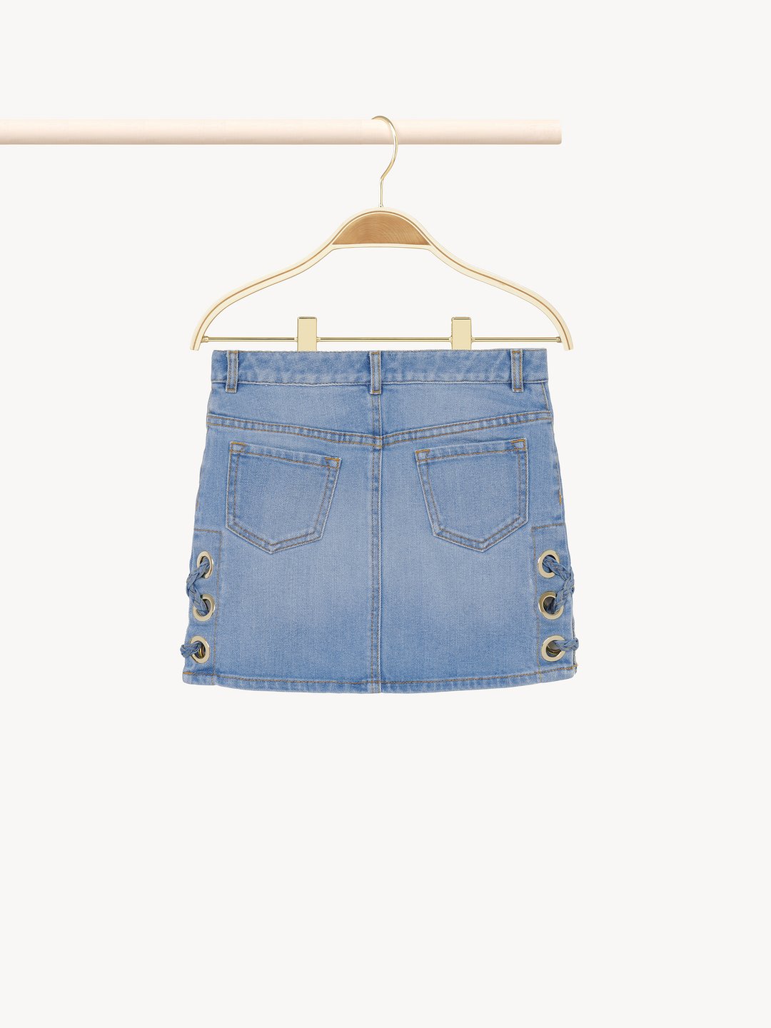 See by chloe braided denim sale skirt