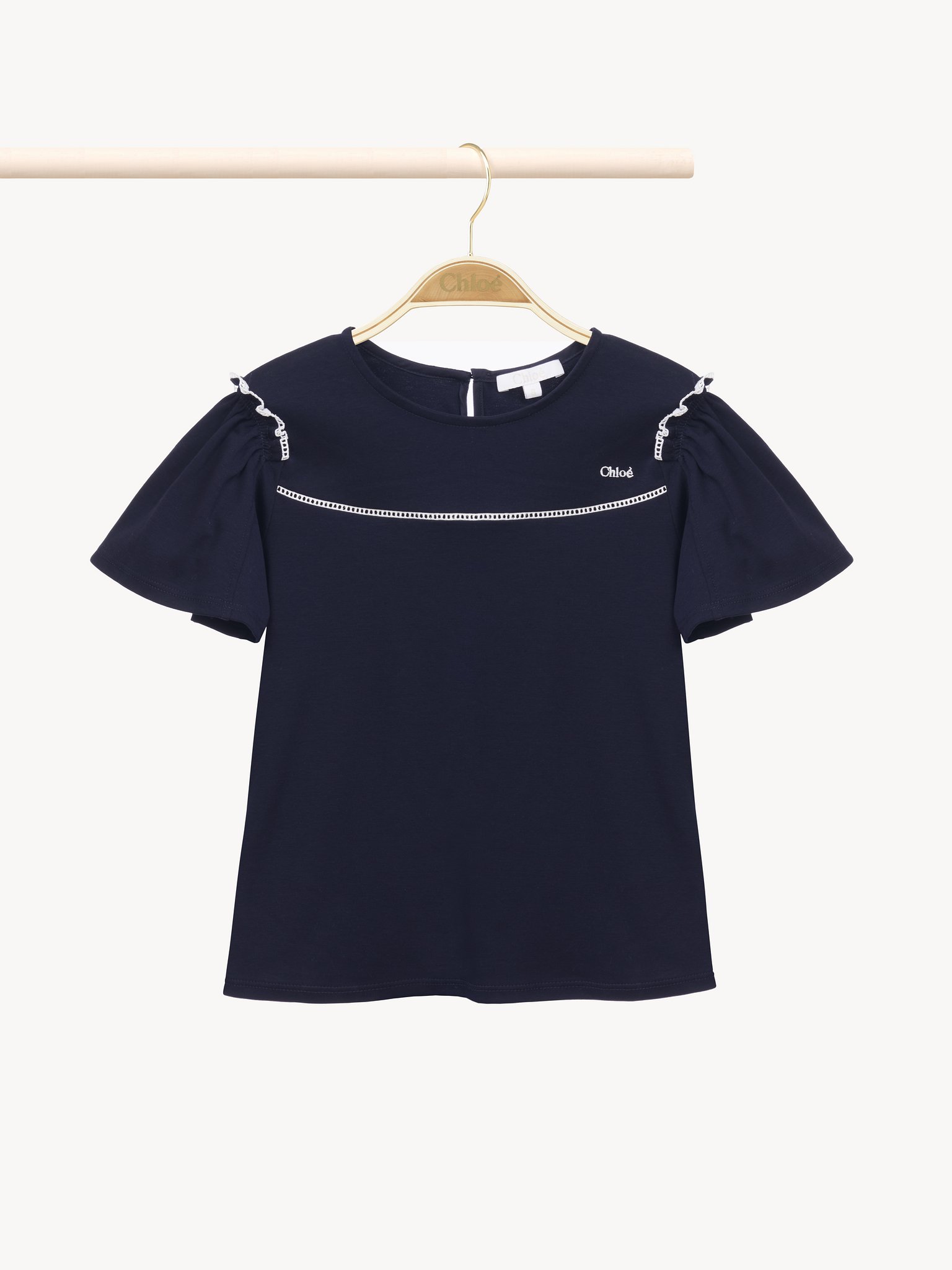 Embellished T-shirt Organic cotton
Navy