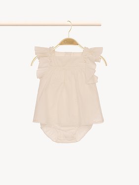 Baby dress & hat set Organic cotton
Off White