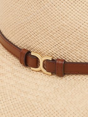 Marcie fedora hat in straw Natural straw, calfskin & brass
Beige - Brown Product detail