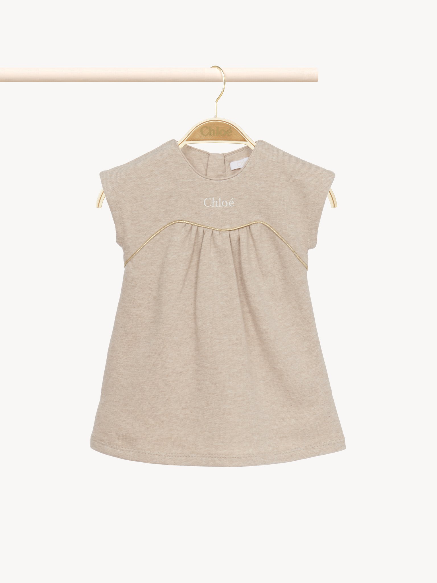 Short-sleeved dress Organic cotton
Beige Marl