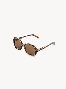 Gayia sunglasses Mottled Beige recycled acetate & bio-based nylon
Solid Brown lenses