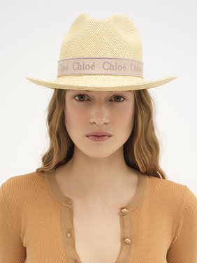 Woody Panama hat in straw Toquilla palm straw & polyester
Beige & Grey Back view of the product