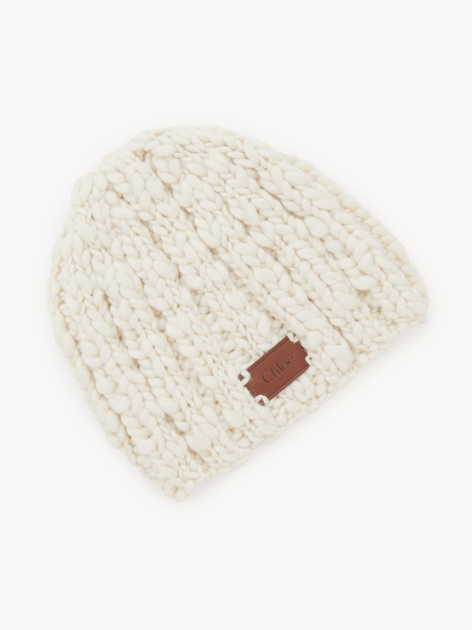 Beanie in extra fine wool & silk Extra fine merino wool & silk
White Powder