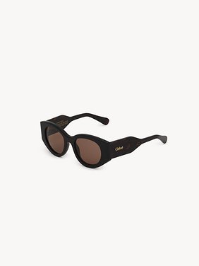 Gayia sunglasses Recycled acetate & bio-based nylon
Shiny Dark Havana, solid brown lenses