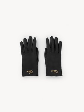 The Chloé Iconic gloves in leather Soft lambskin & brass
Black