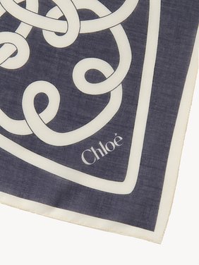 The Chloé Iconic Print scarf in cotton & silk Organic cotton & organic silk
Blue & Beige Product detail