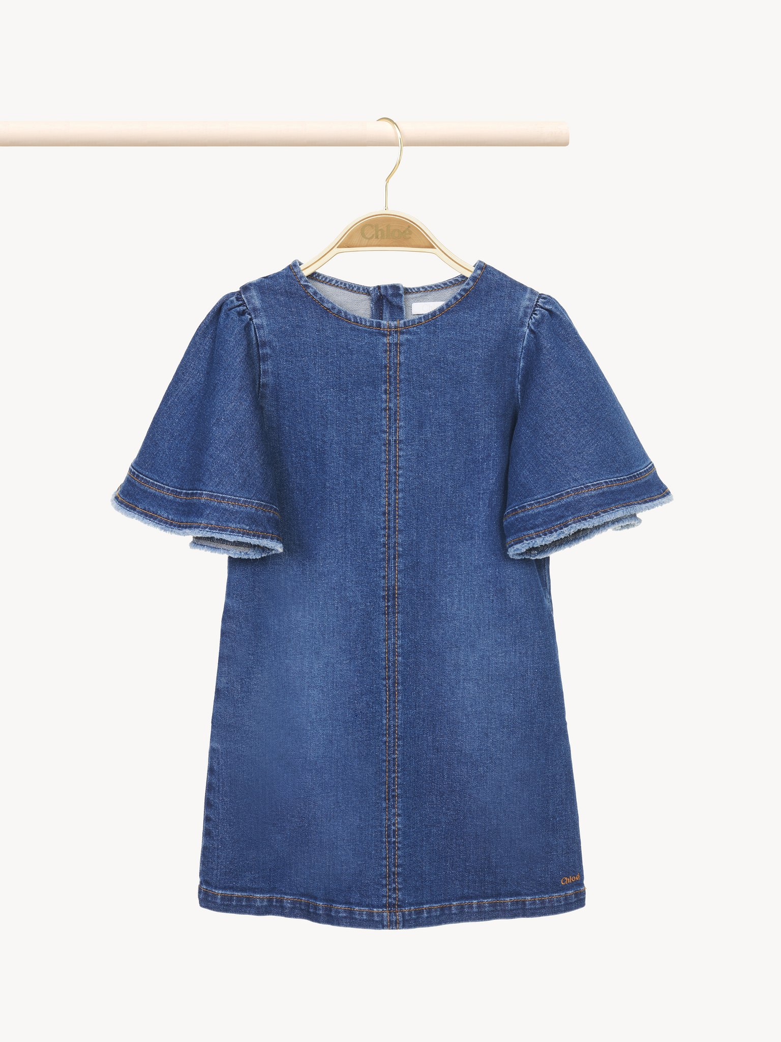 Short-sleeve dress Organic cotton
Denim Blue