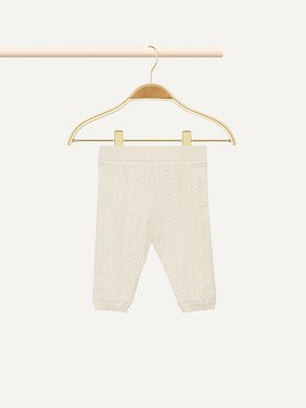 Baby leggings Organic cotton & wool
Ivory Back view of the product