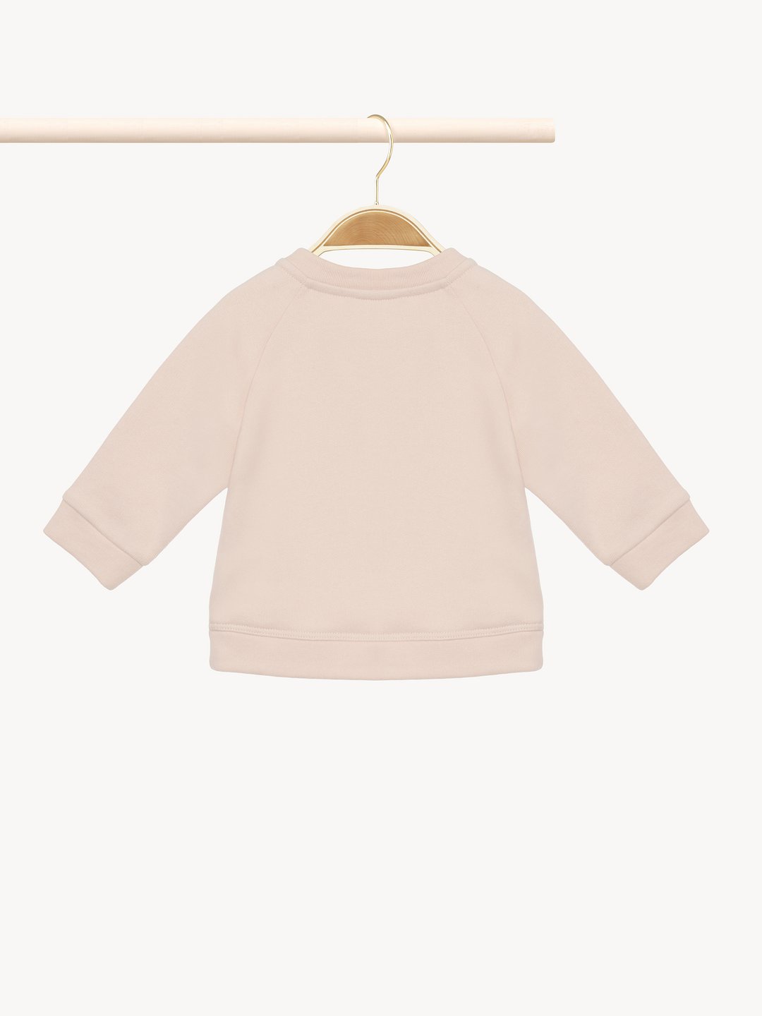 Chloé Crew Neck Logo Sweatshirt Sz 6 Months Heathered popular Pink Glitter Gold