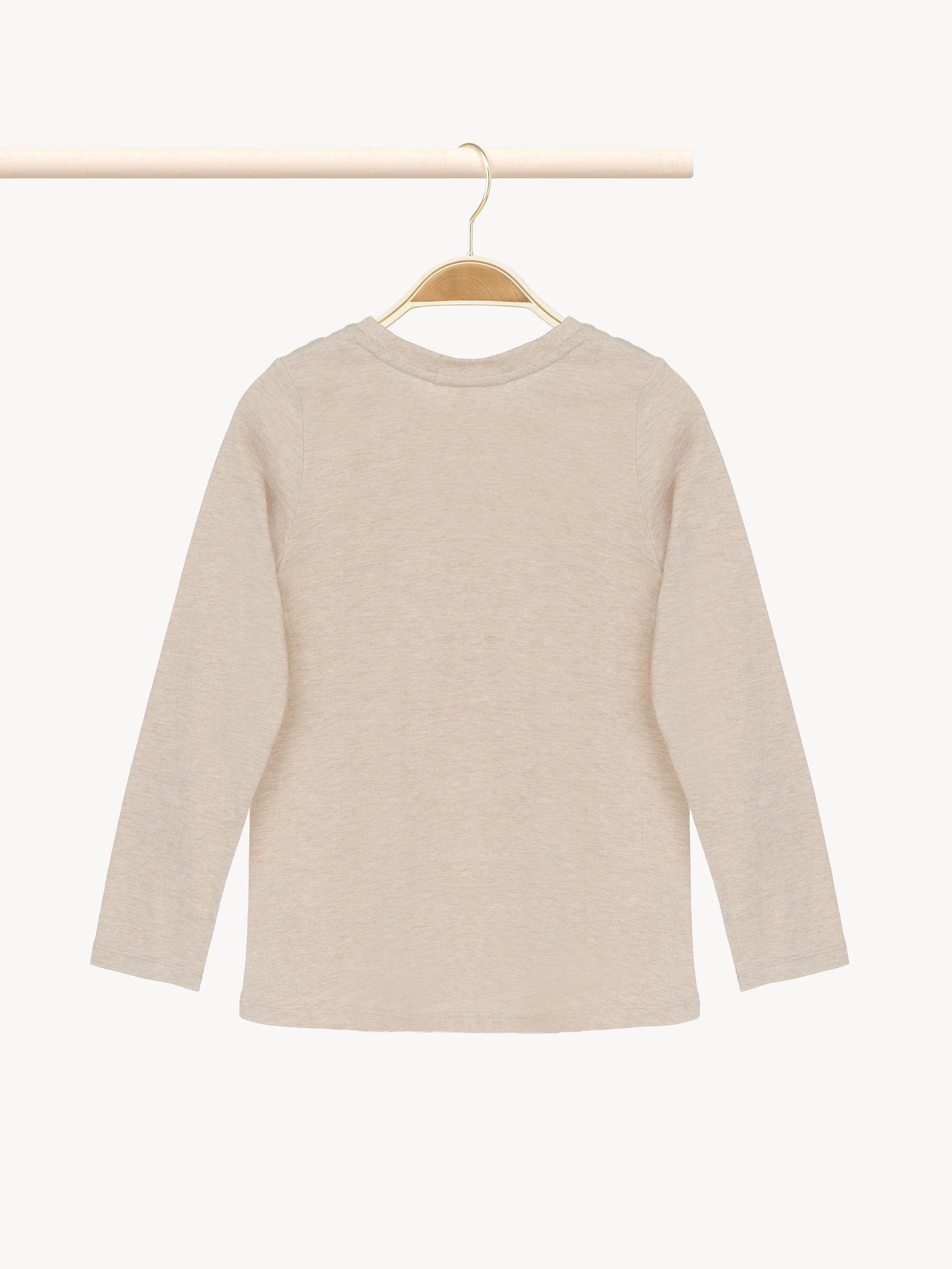 Long-sleeve top Organic cotton
Beige Marl Back view of the product