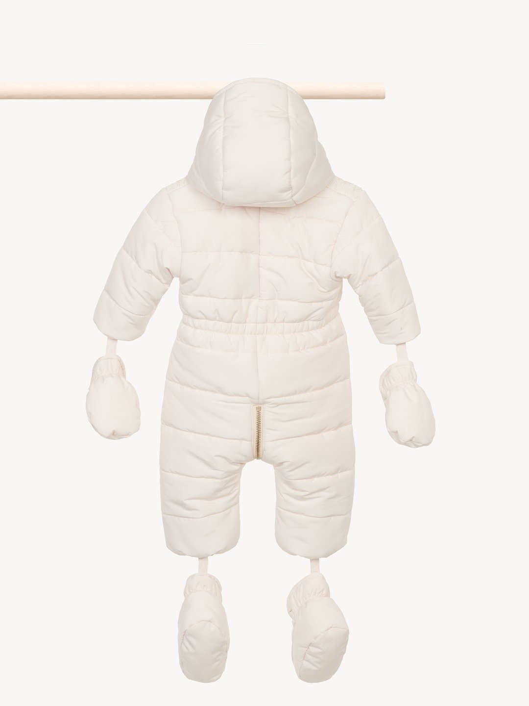 Chloe popular baby beige fur snowsuit