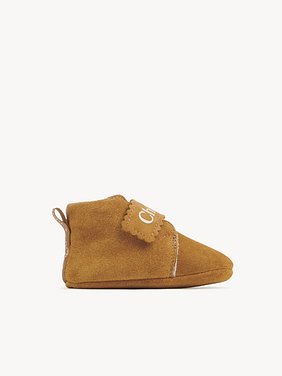 Baby’s slippers Suede cowhide
Stone