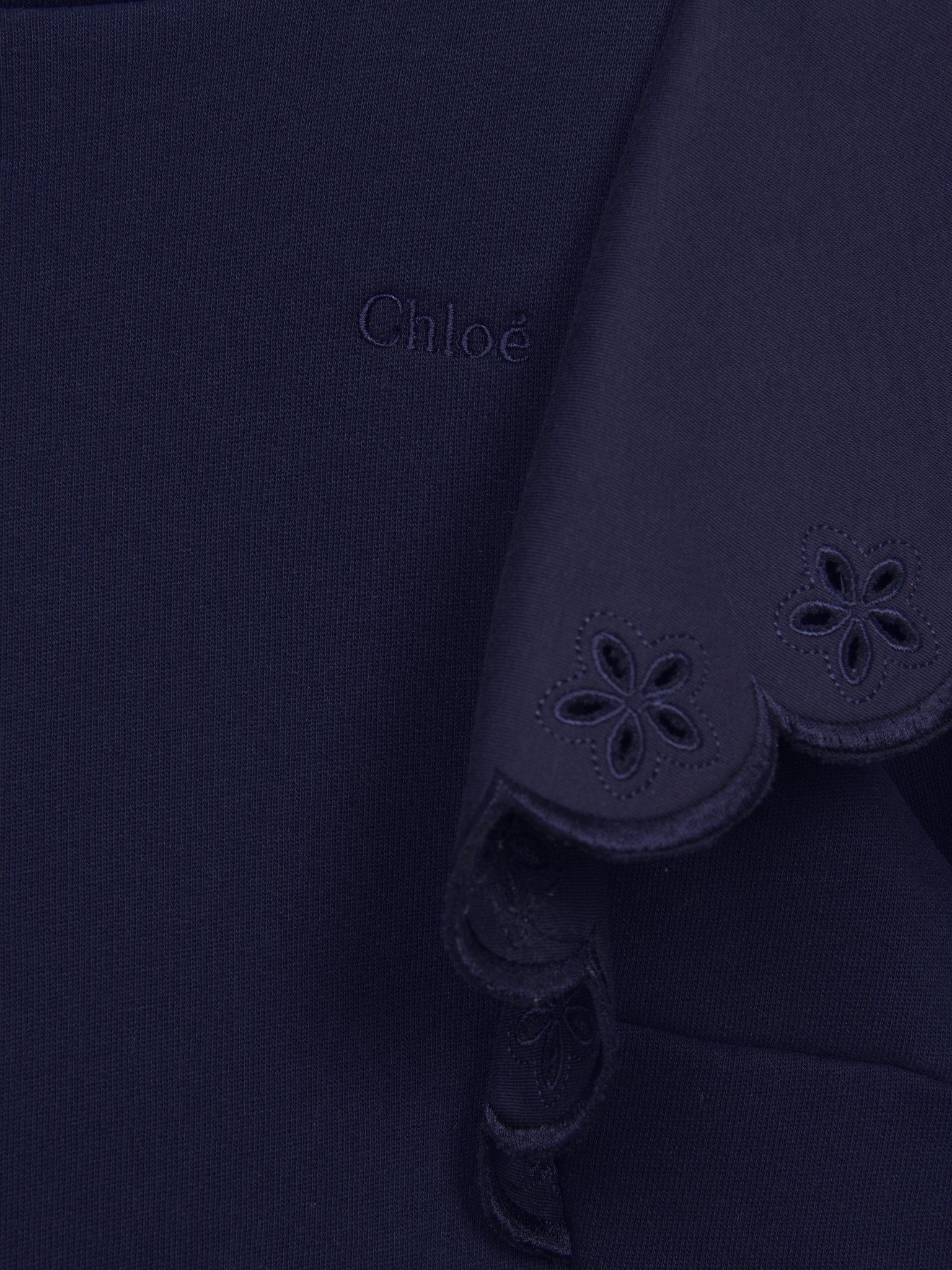 Ruffled sweater Organic cotton fleece
Navy Product detail