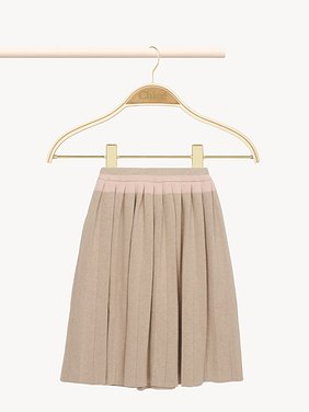 Pleated skirt Organic cotton & wool
Beige Marl Back view of the product