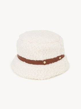 Bucket hat Recycled faux shearling
Ivory