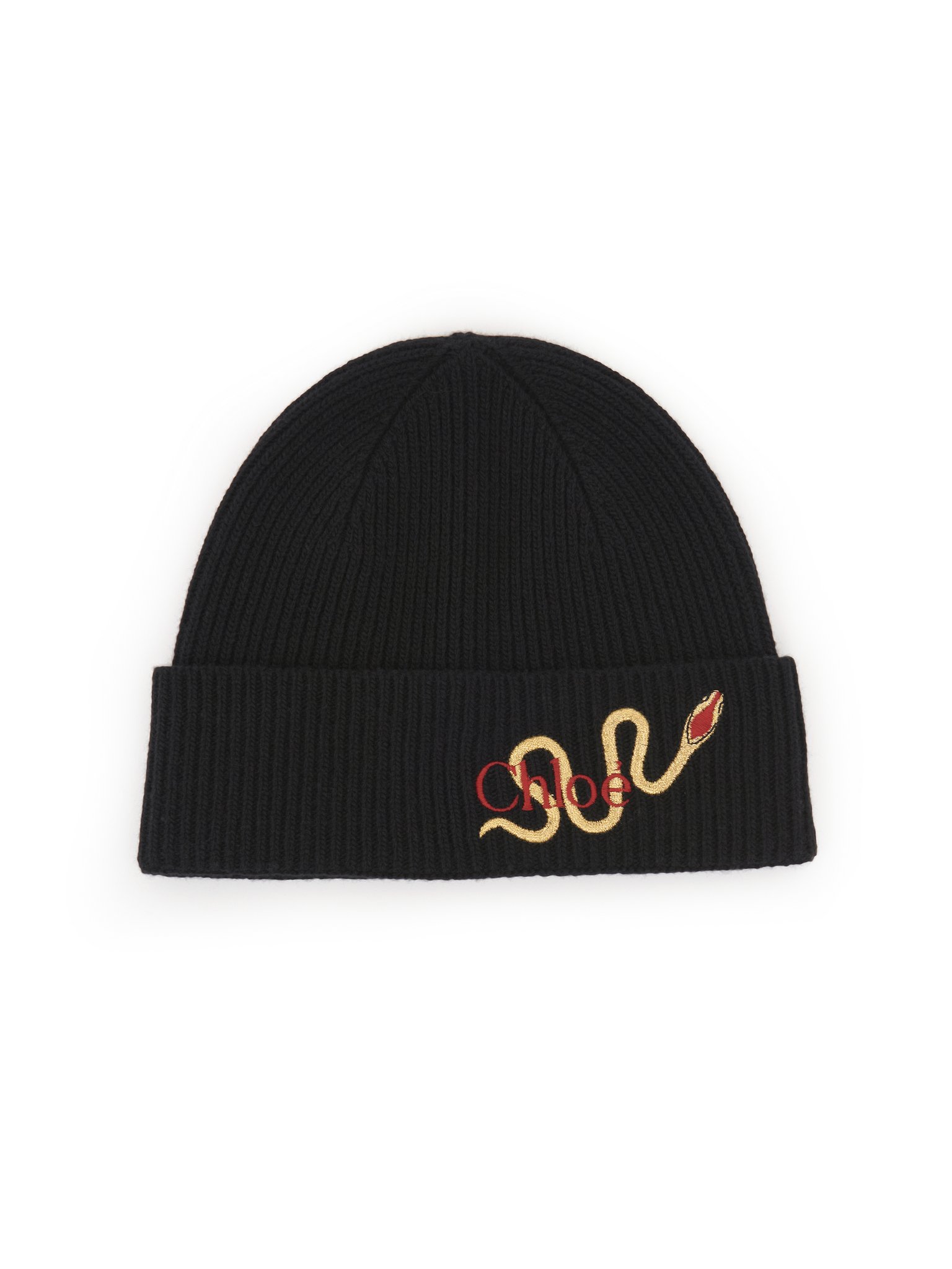 The Chloé Snake beanie in wool & cashmere knit Merino wool & cashmere knit
Black Preview of the product in the shopping bag