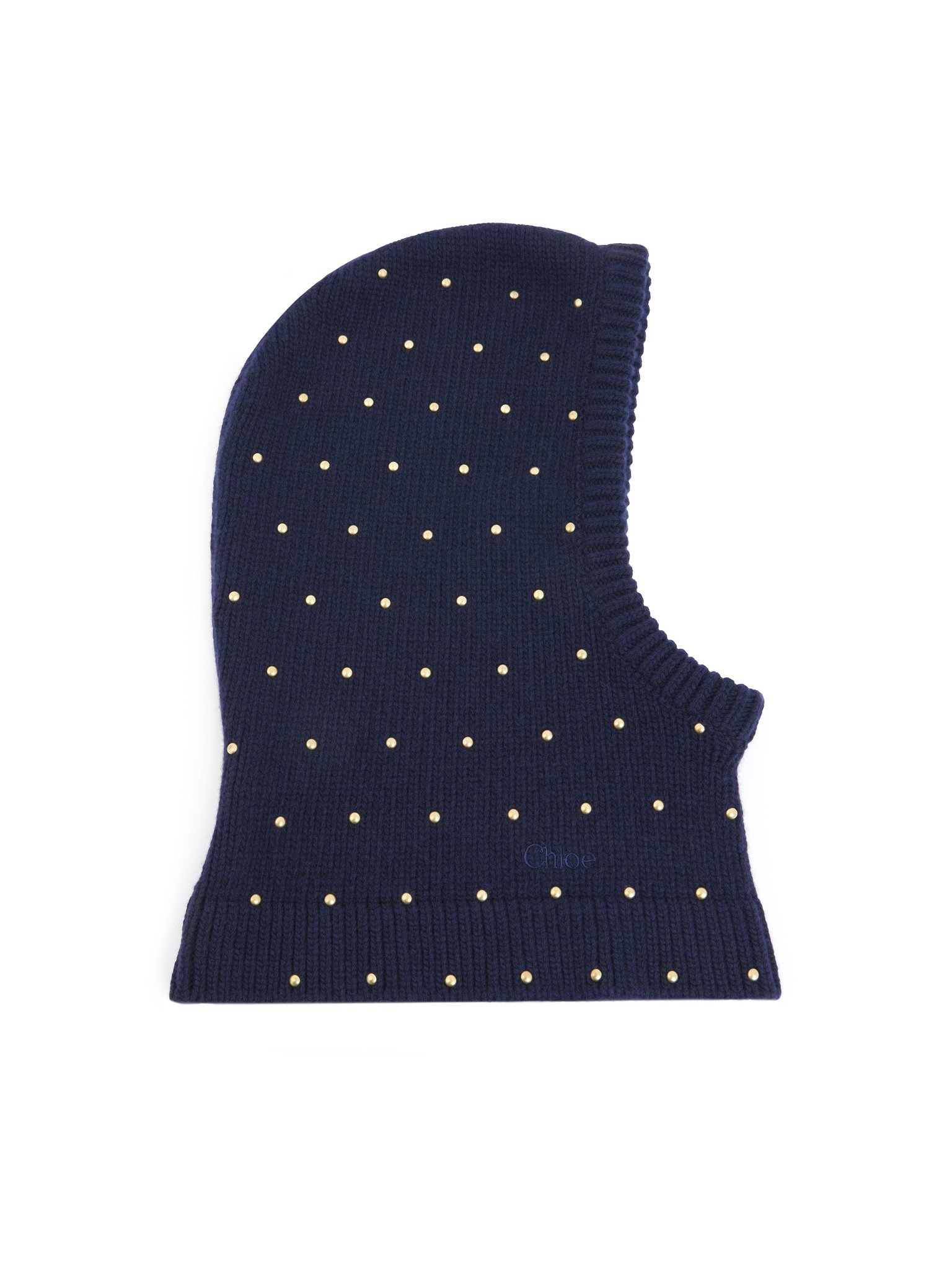 The Chloé Cabochon Knit balaclava in wool & cashmere Merino wool & cashmere
Classic Navy 