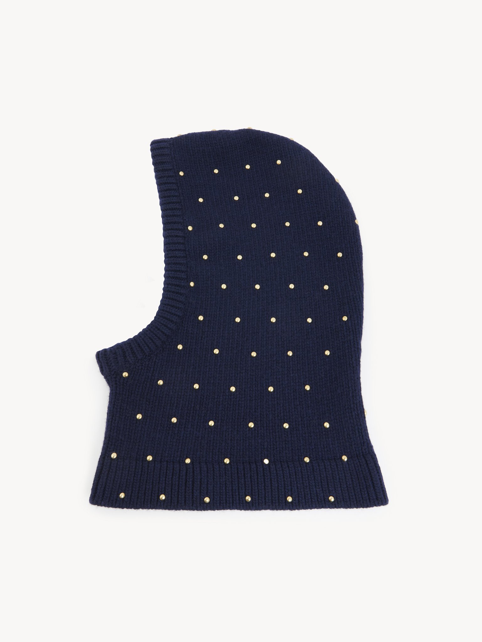 The Chloé Cabochon Knit balaclava in wool & cashmere Merino wool & cashmere
Classic Navy Top view of the product