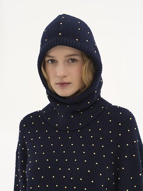 The Chloé Cabochon Knit balaclava in wool & cashmere Merino wool & cashmere
Classic Navy Back view of the product