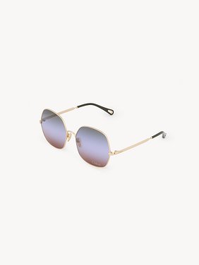 Aly sunglasses Gold metal & bio-based nylon
Gradient green, blue & rust lenses