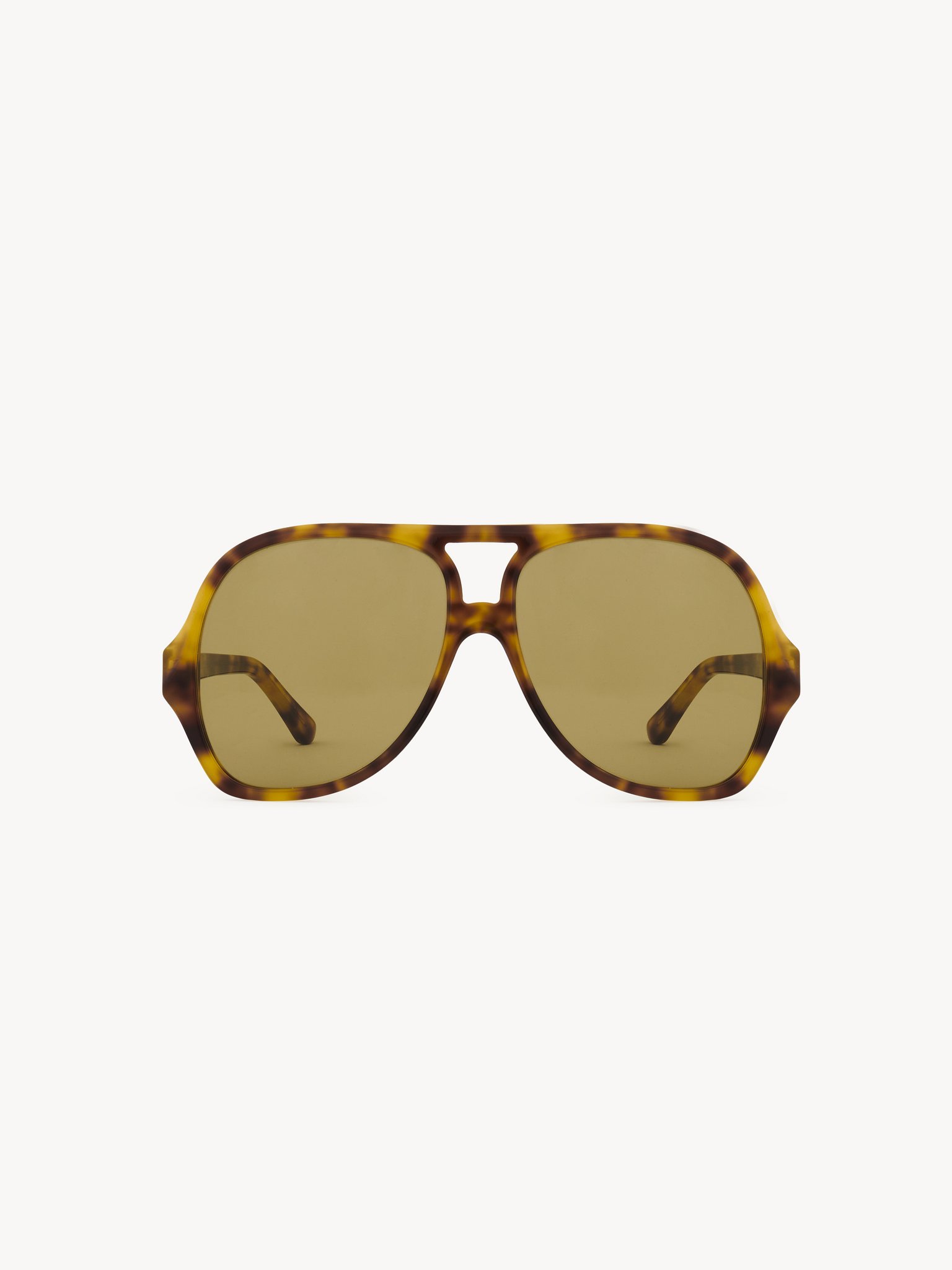 Salomé sunglasses Havana sand lower-impact acetate & bio-based nylon
Solid khaki lenses Back view of the product