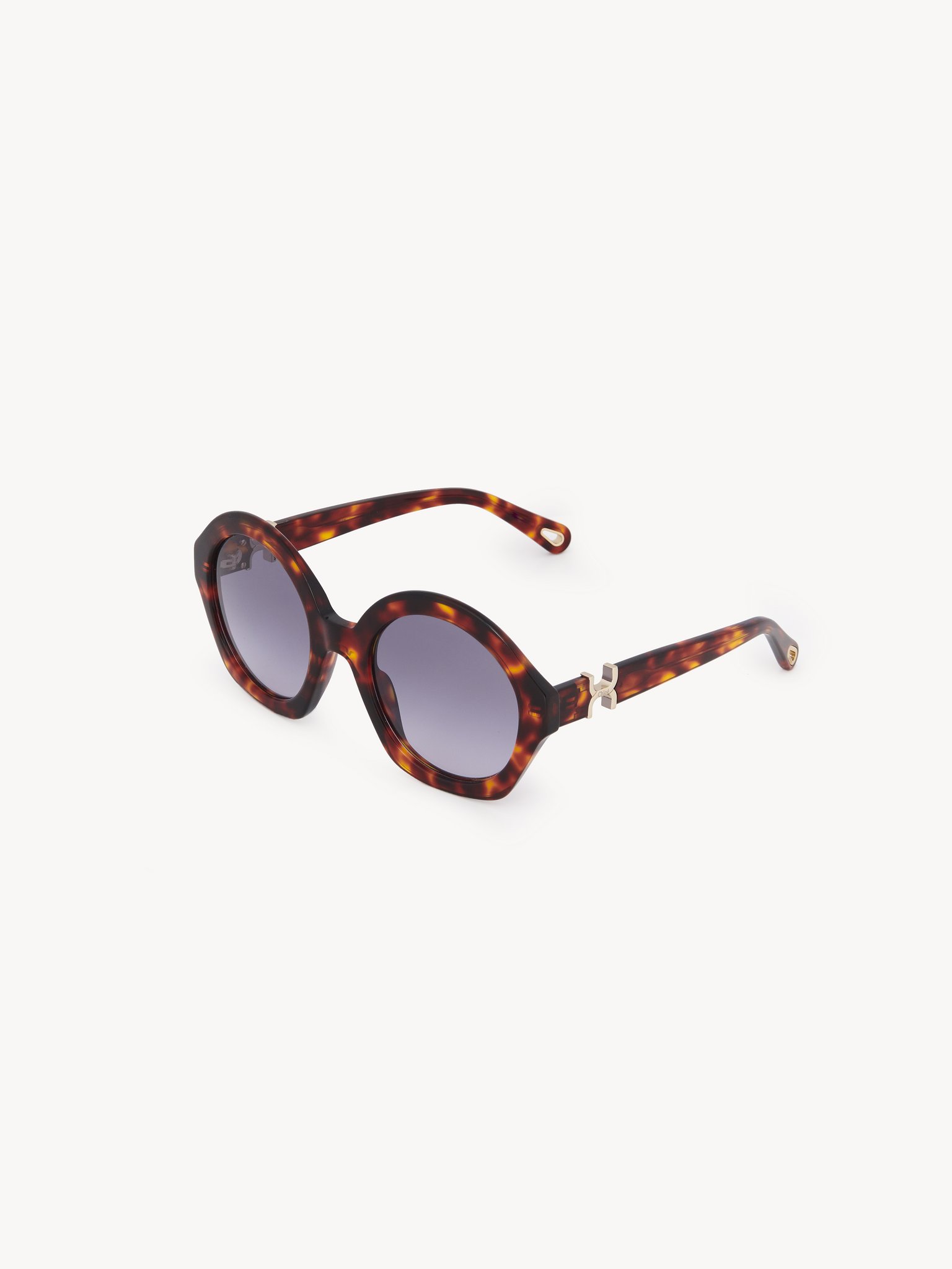 Marcie sunglasses Burnt Havana lower-impact acetate & bio-based nylon
Gradient violet lenses