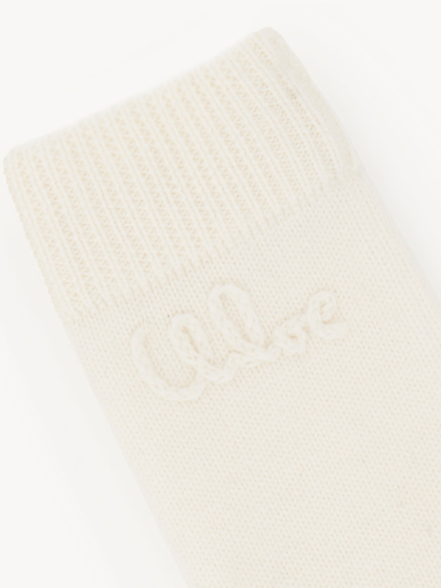 The Chloé Lace Knit fingerless gloves in wool & lace jacquard Merino wool & lace jacquard
Off White Product detail