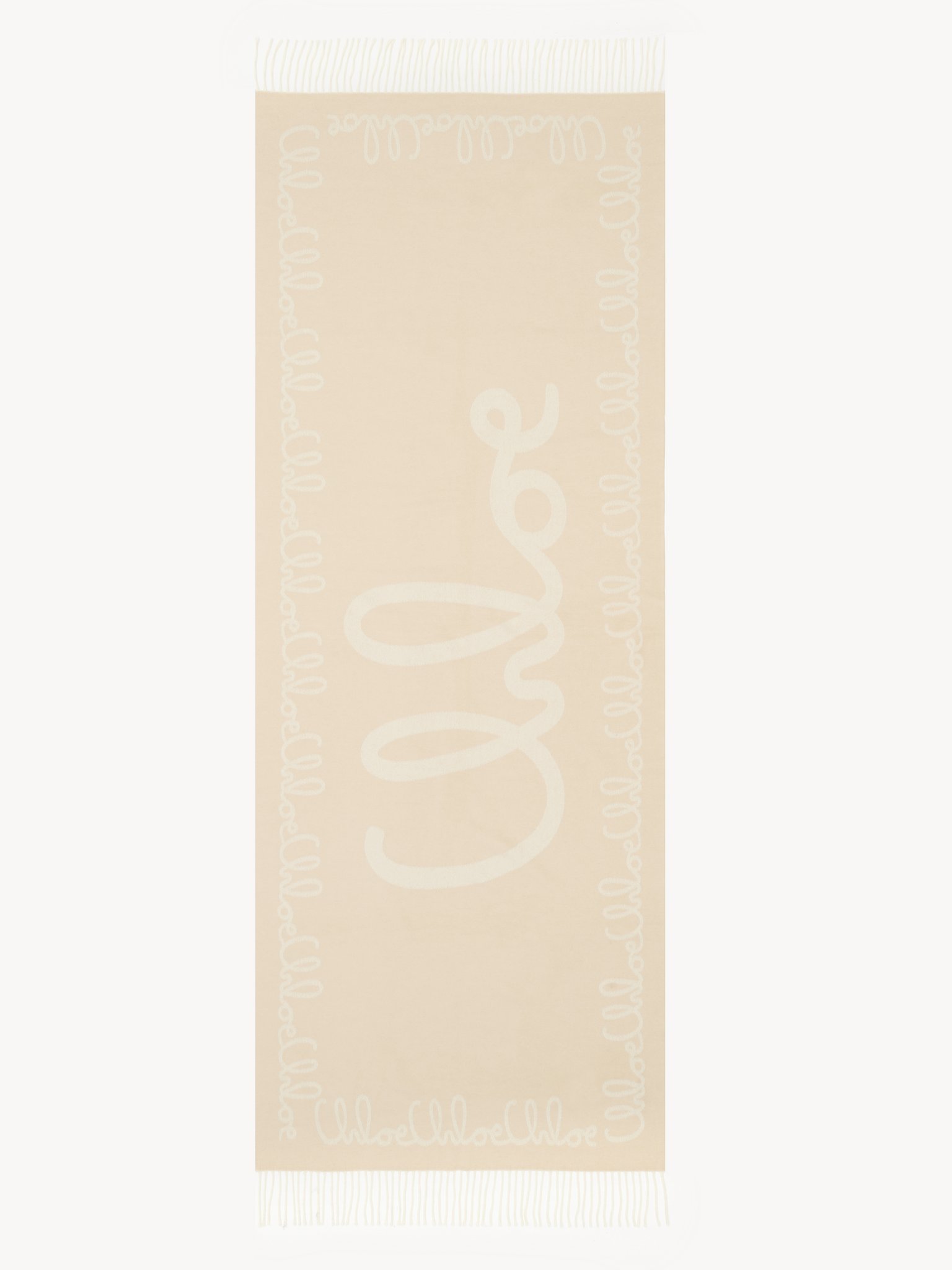 The Chloé Iconic scarf in jacquard wool Jacquard wool
Lovely Beige