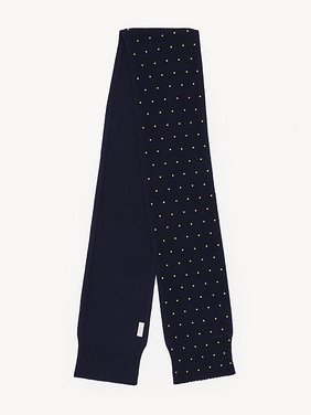 The Chloé Cabochon Knit scarf in wool & cashmere Merino wool & cashmere
Classic Navy