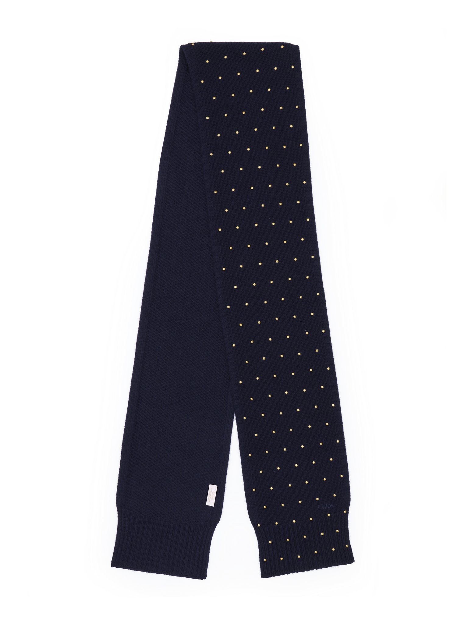 The Chloé Cabochon Knit scarf in wool & cashmere Merino wool & cashmere
Classic Navy 