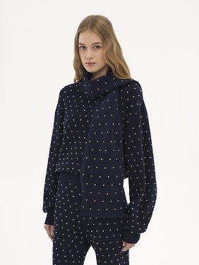 The Chloé Cabochon Knit scarf in wool & cashmere Merino wool & cashmere
Classic Navy 