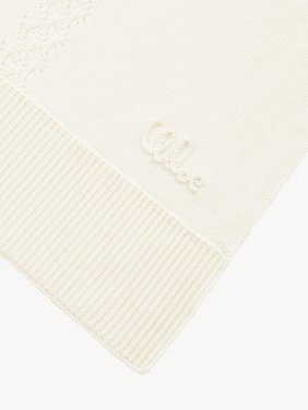 The Chloé Lace Knit scarf in wool & lace jacquard Merino wool & lace jacquard
Off White Product detail